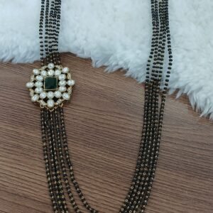 Victoria pendant with black beads