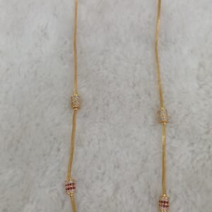 Pink & White stones chain