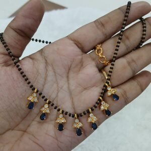 BLUE flower stone blackbeads