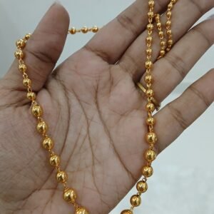 Micropolish gold balls chain