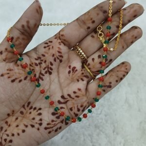 Real Coral & Emerald chain