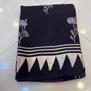 Pure Modal Crepe Ajrakh saree