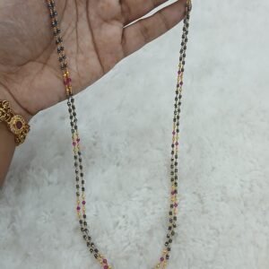 Double line black diamonds & manulu with kattu theega