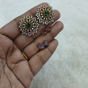 Changeable antique diamond copy earrings