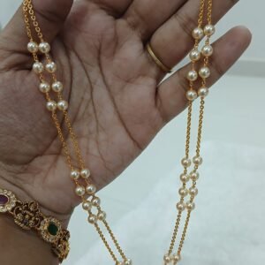 Double line simple swarouski chain