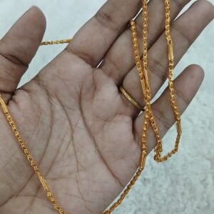 Designer sleek pattern Micropolish thaali chain(24 inches)