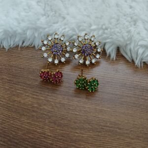 Flower changeable studs