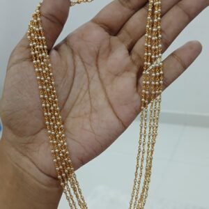 5 lines pearls Micropolish chain