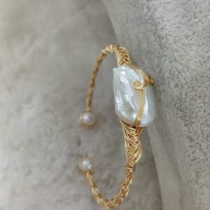 Shapeless Big size real pearl bracelet