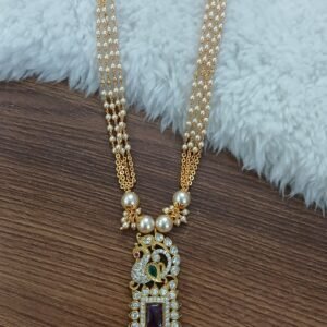 Full swarouski kattutheega chain with Peacock pendant