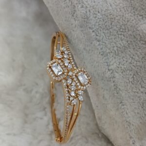 Pure zinc openable bracelet (Uncut flower design)