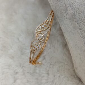 Pure zinc openable bracelet (Full diamond stones design)