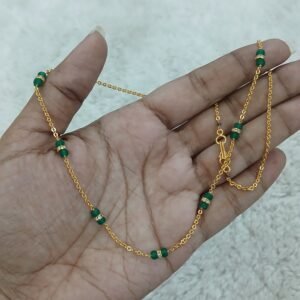 Chetan emeralds with stone rings simple chain