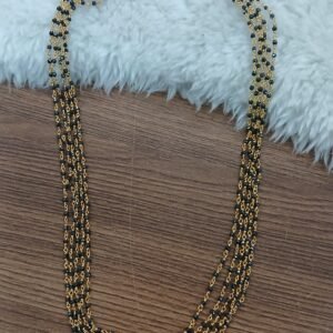 5 lines Black CZ Micropolish chain