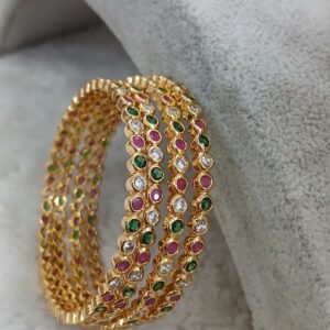 3mm multi stones bangles (set of 4)