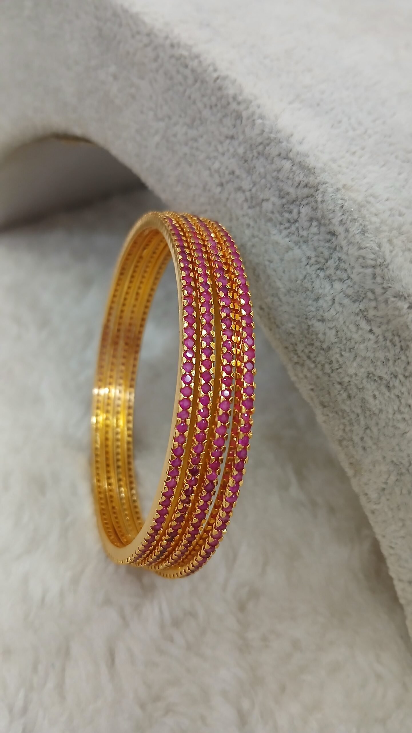 Small size full ruby bangles (set of 4)