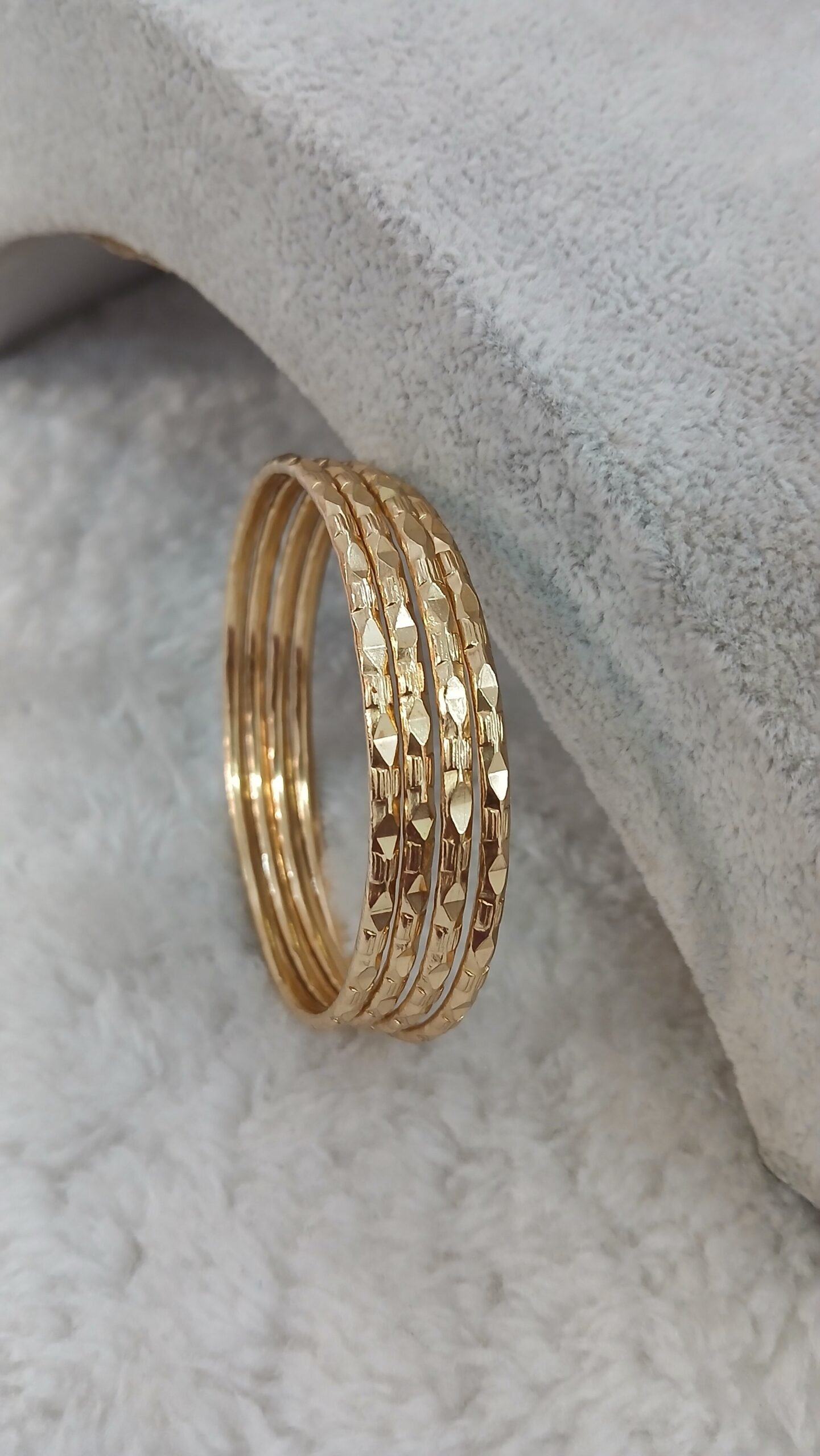 Diamond cutting real panchaloham bangles