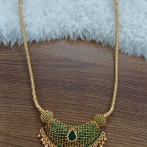 Full green pendant Micropolish naan chain