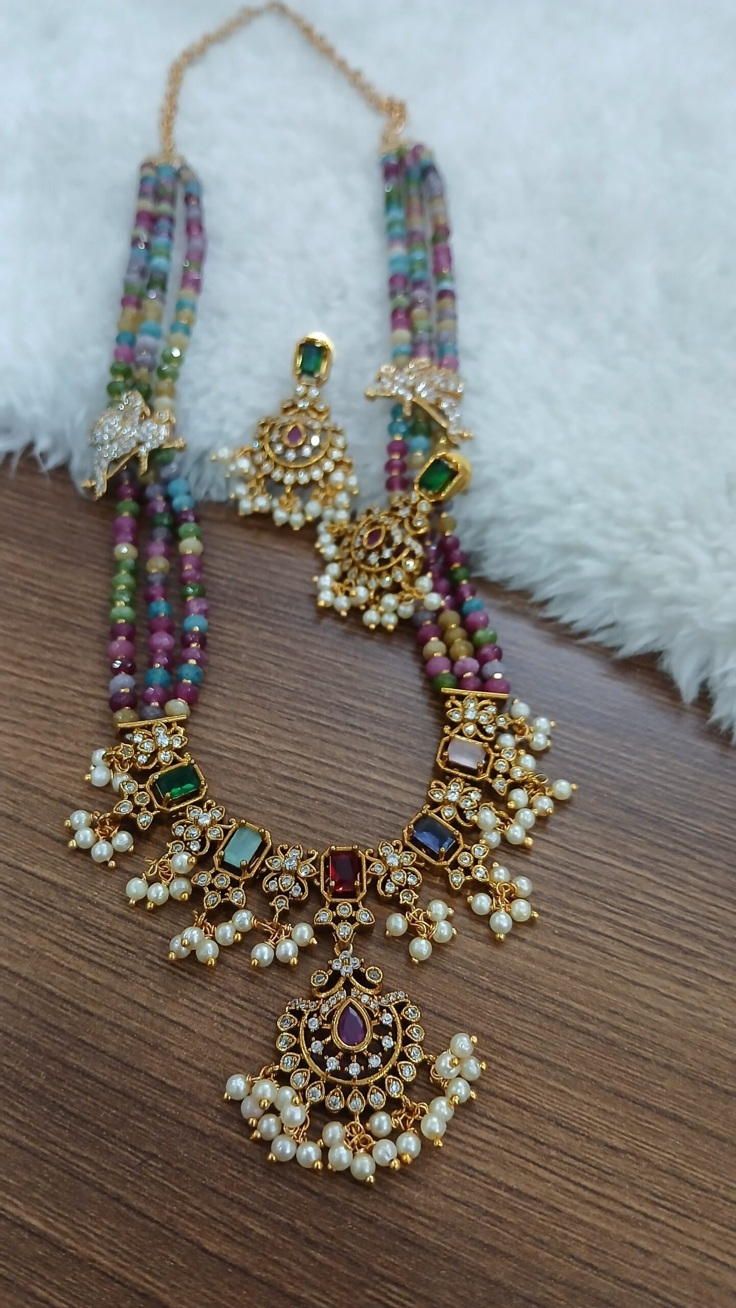 Multi onyx rani haram set