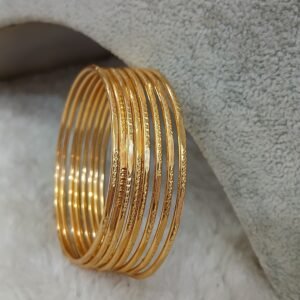 2.6 Sleek palin Micropolish bangles with simple cutting (set of 8)