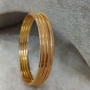 2.10 Plain with spring detailing Micropolish bangles (set of 4)