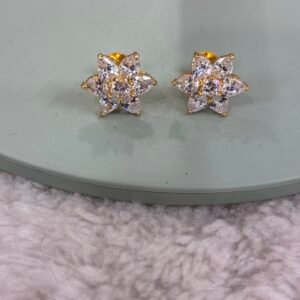Full white flower Micropolish studs