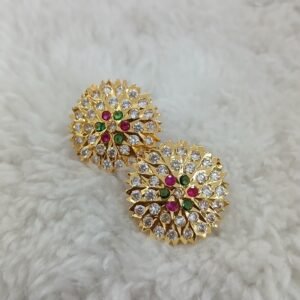 Multi with white stones Big size Micropolish studs