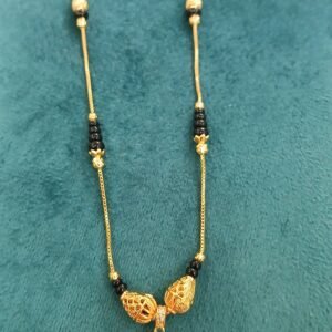 Micropolish pink stone small butta hanging blackbeads