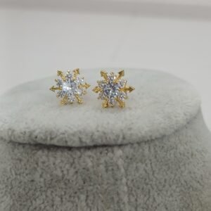 Full white snow flake design Micropolish studs