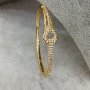 Drop design gold copy Micropolish openable bracelet