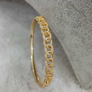 Chain design gold copy Micropolish openable bracelet