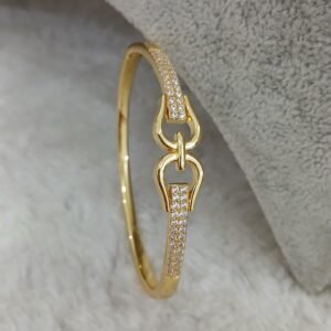 U pattern gold copy Micropolish openable bracelet