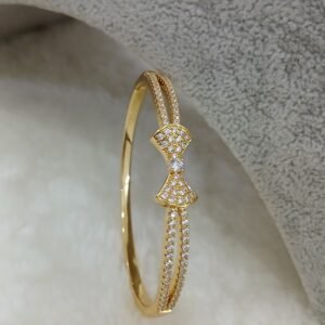 Bow design Micropolish openable bracelet