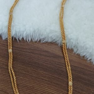 Double line twist design Micropolish thaali chain 24 inches