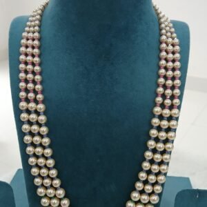 3Lines real swarouski with cz layered haaram