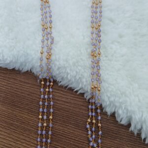 Violet CZ 3 lines Micropolish chain