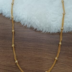 24 inches Micropolish chain with gold balls (thaali chain)