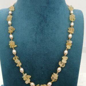 Citrin & Swarouski kattutheega single line chain (20 inches)
