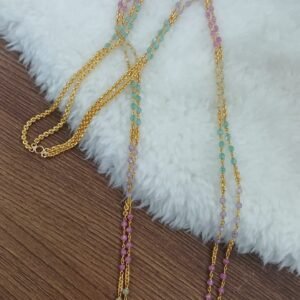 28 inches multi cz double line micropolish chain