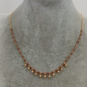 Real sun stone with gold swarouski Kattutheega chain