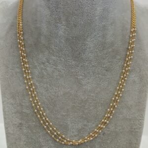 3 lines real swarouski Micropolish chain